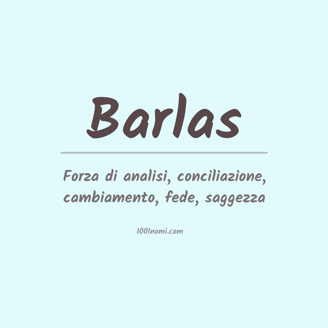 Significato del nome Barlas