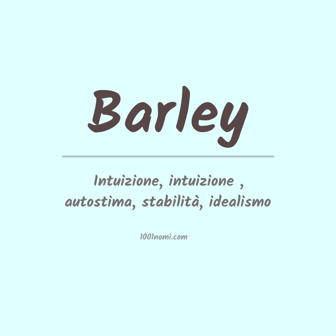 Significato del nome Barley