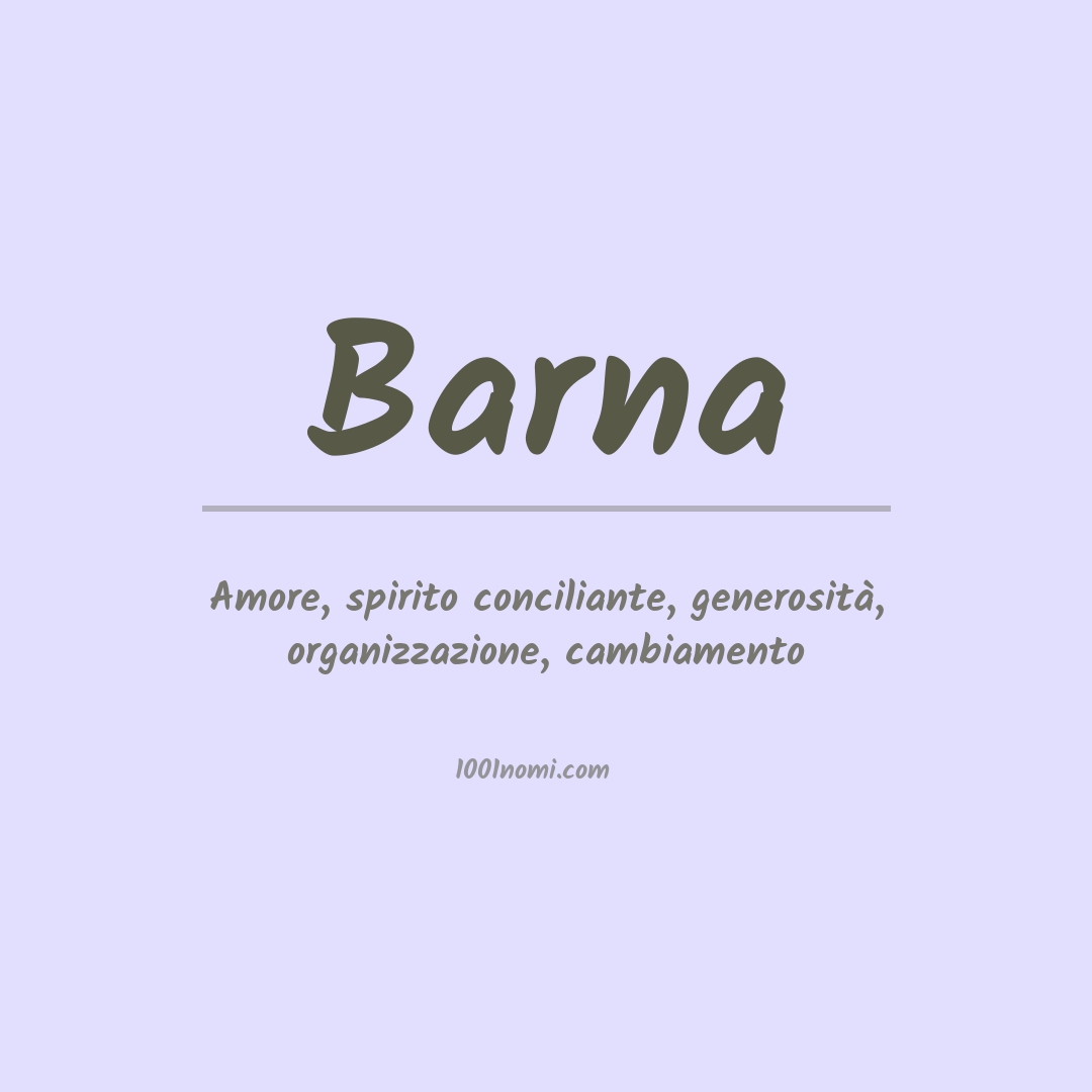Significato del nome Barna