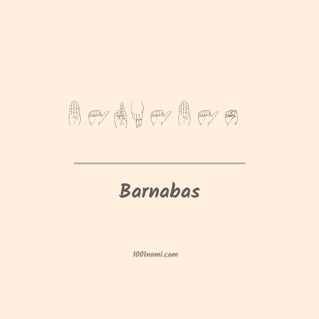 Barnabas nella lingua dei segni