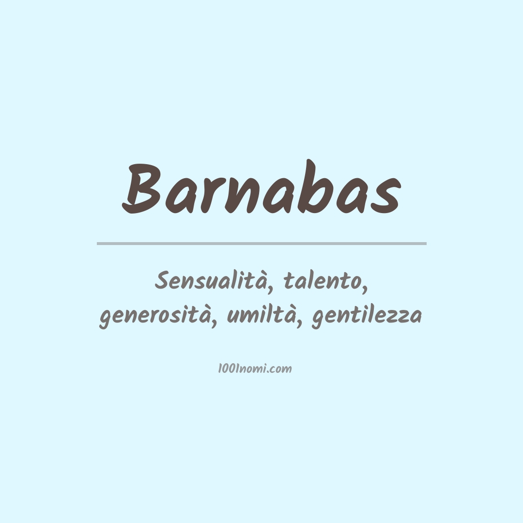 Significato del nome Barnabas