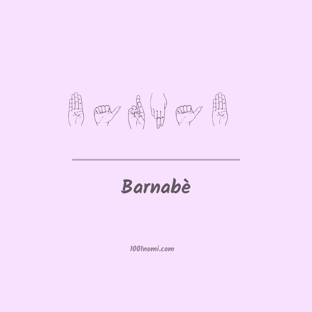 Barnabè nella lingua dei segni