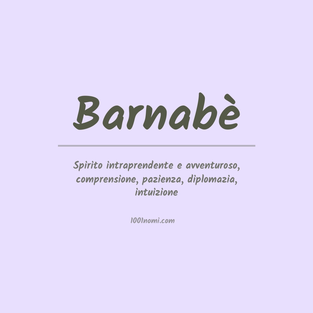 Significato del nome Barnabè