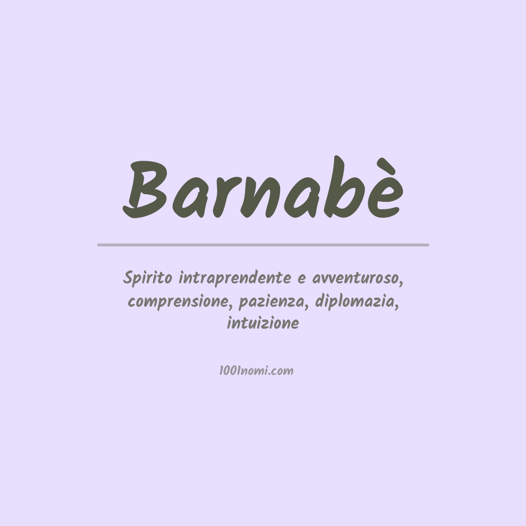 Significato del nome Barnabè Significato del nome Barnabè