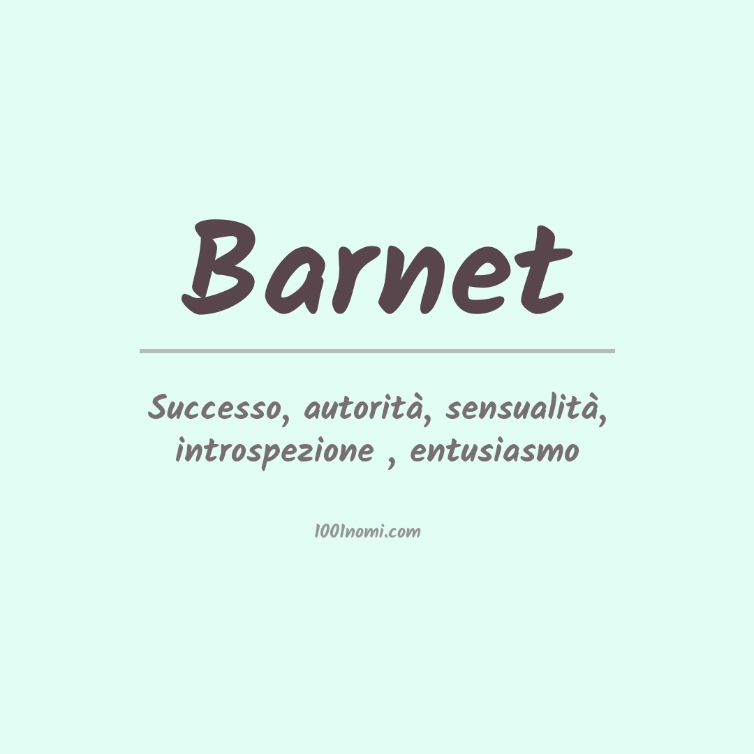 Significato del nome Barnet