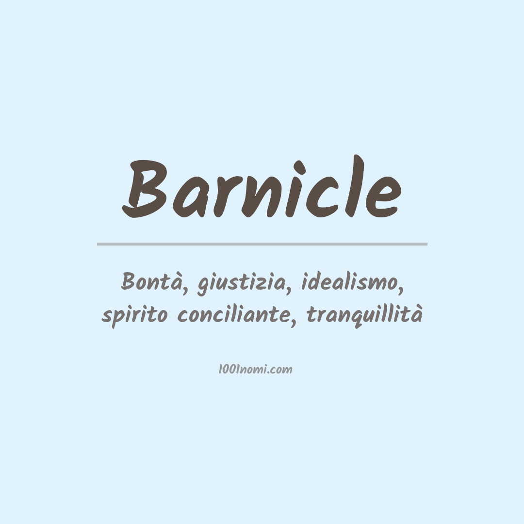 Significato del nome Barnicle