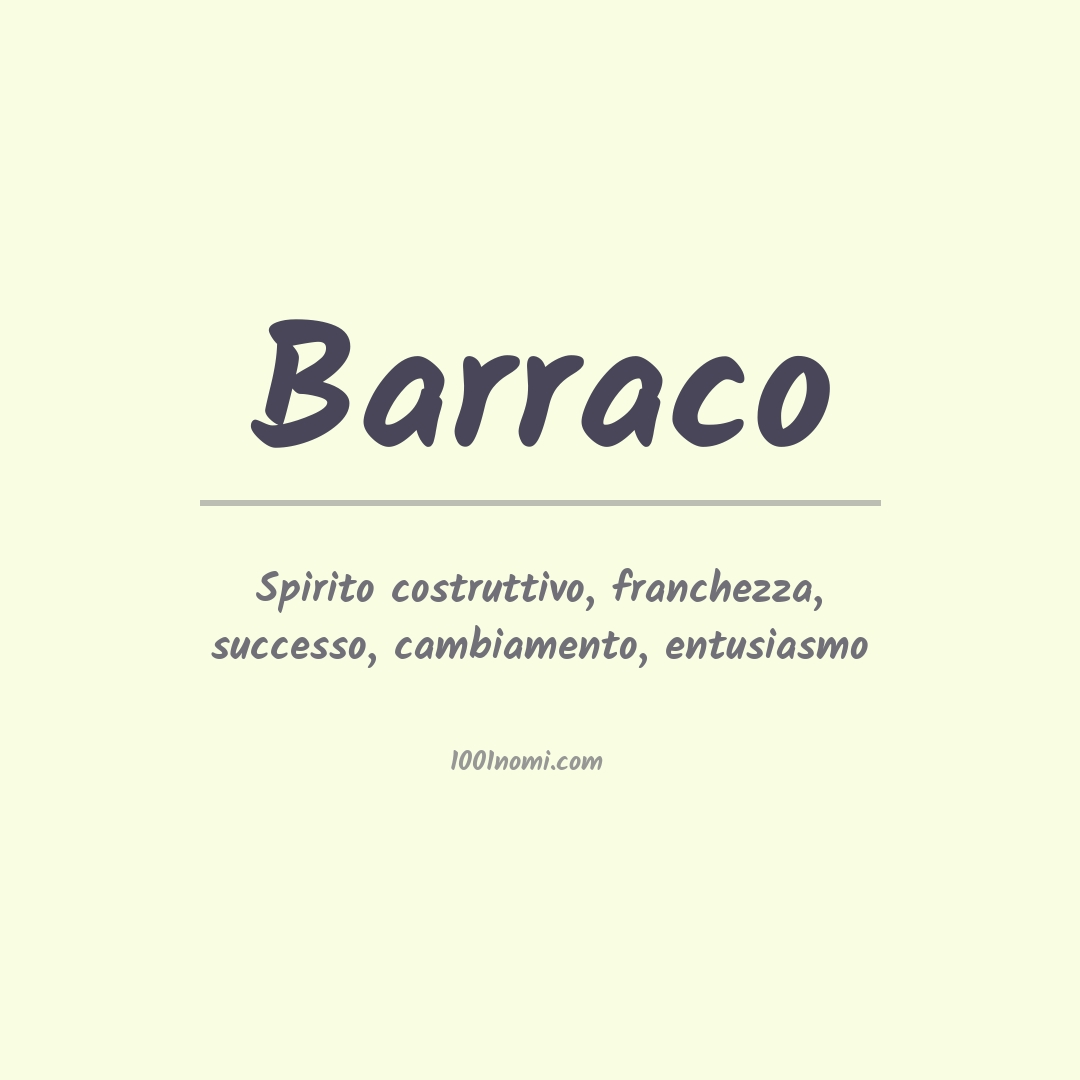 Significato del nome Barraco