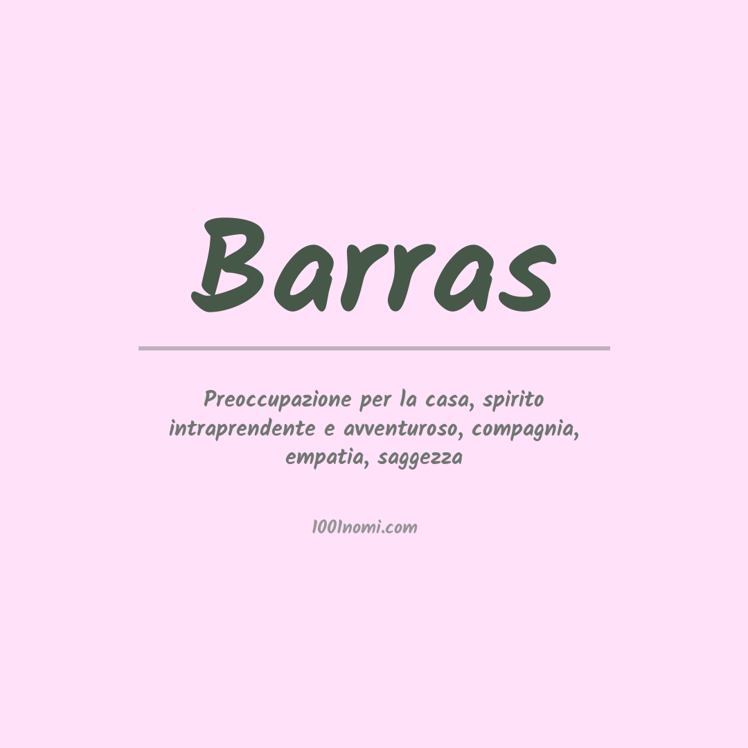 Significato del nome Barras