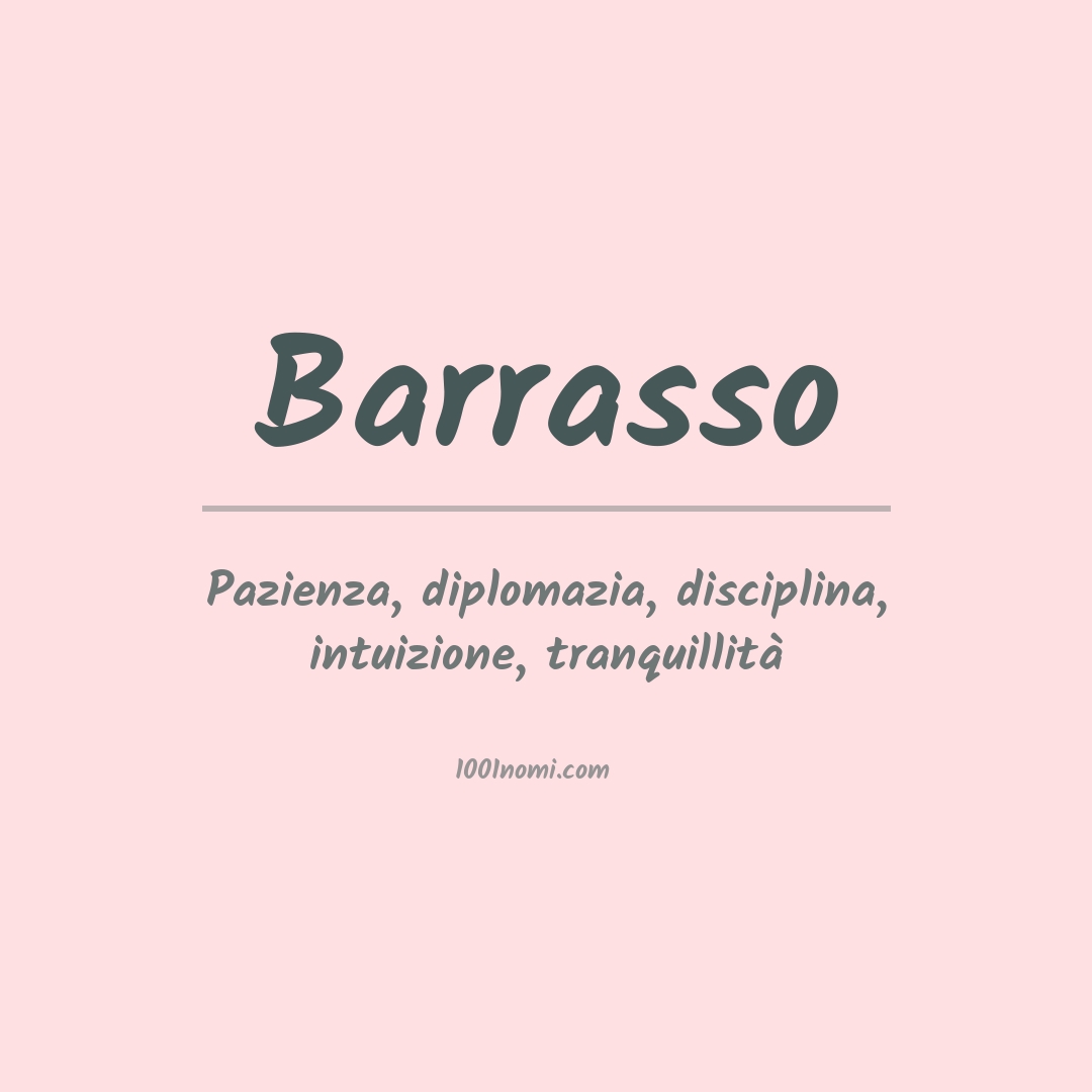 Significato del nome Barrasso