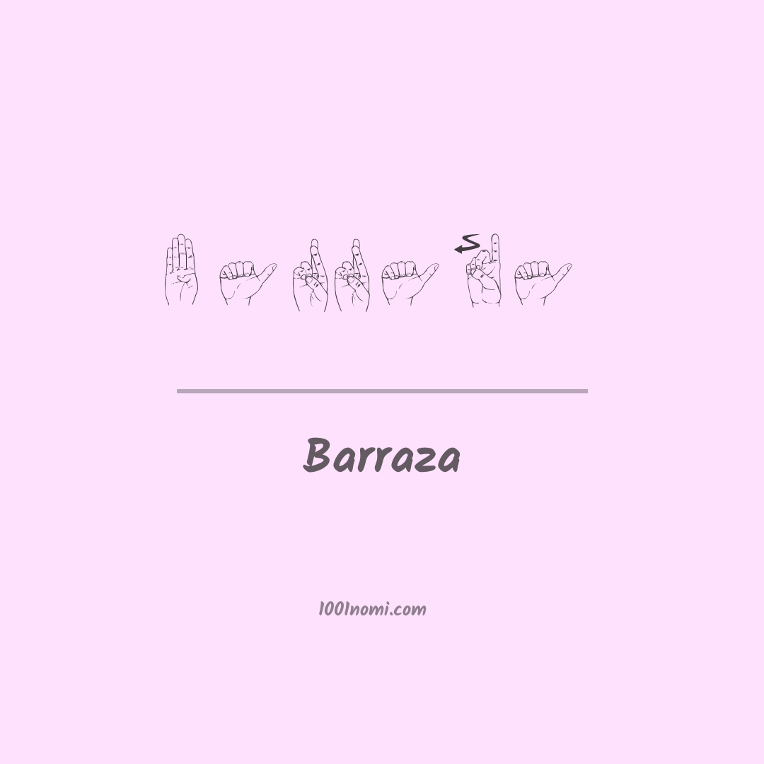 Barraza nella lingua dei segni Barraza nella lingua dei segni