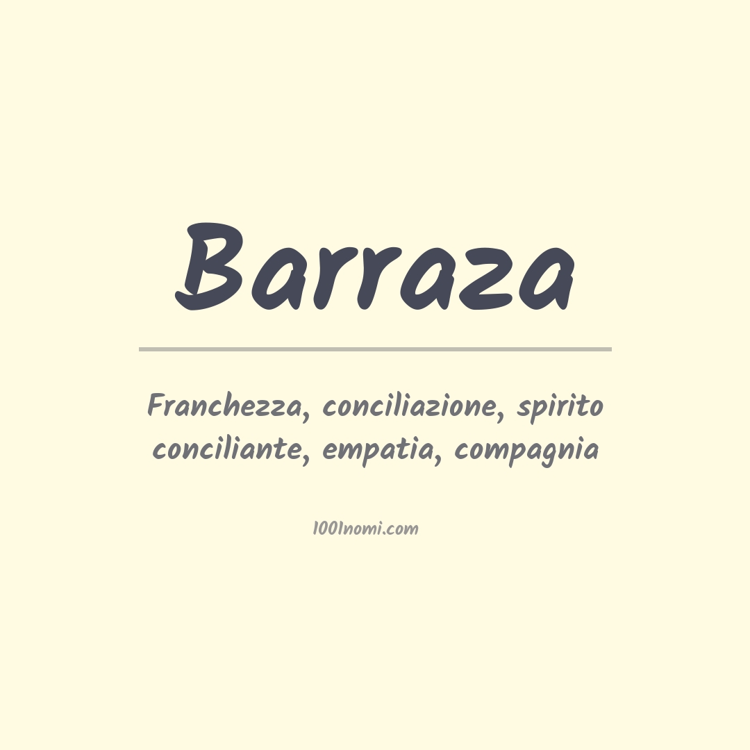 Significato del nome Barraza Significato del nome Barraza