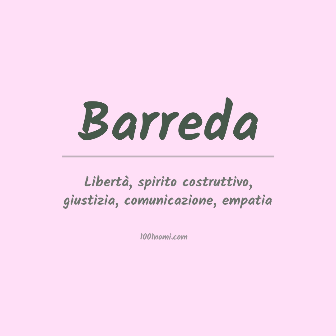 Significato del nome Barreda