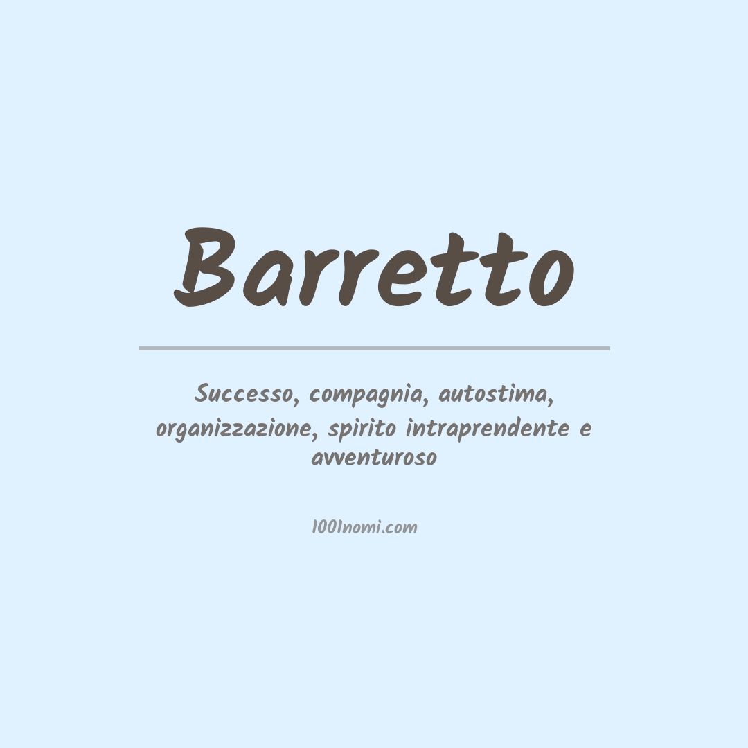 Significato del nome Barretto