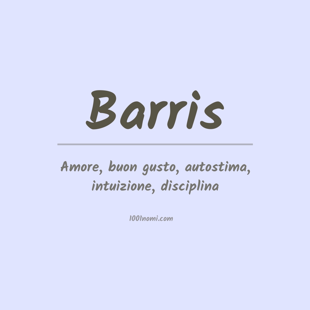 Significato del nome Barris