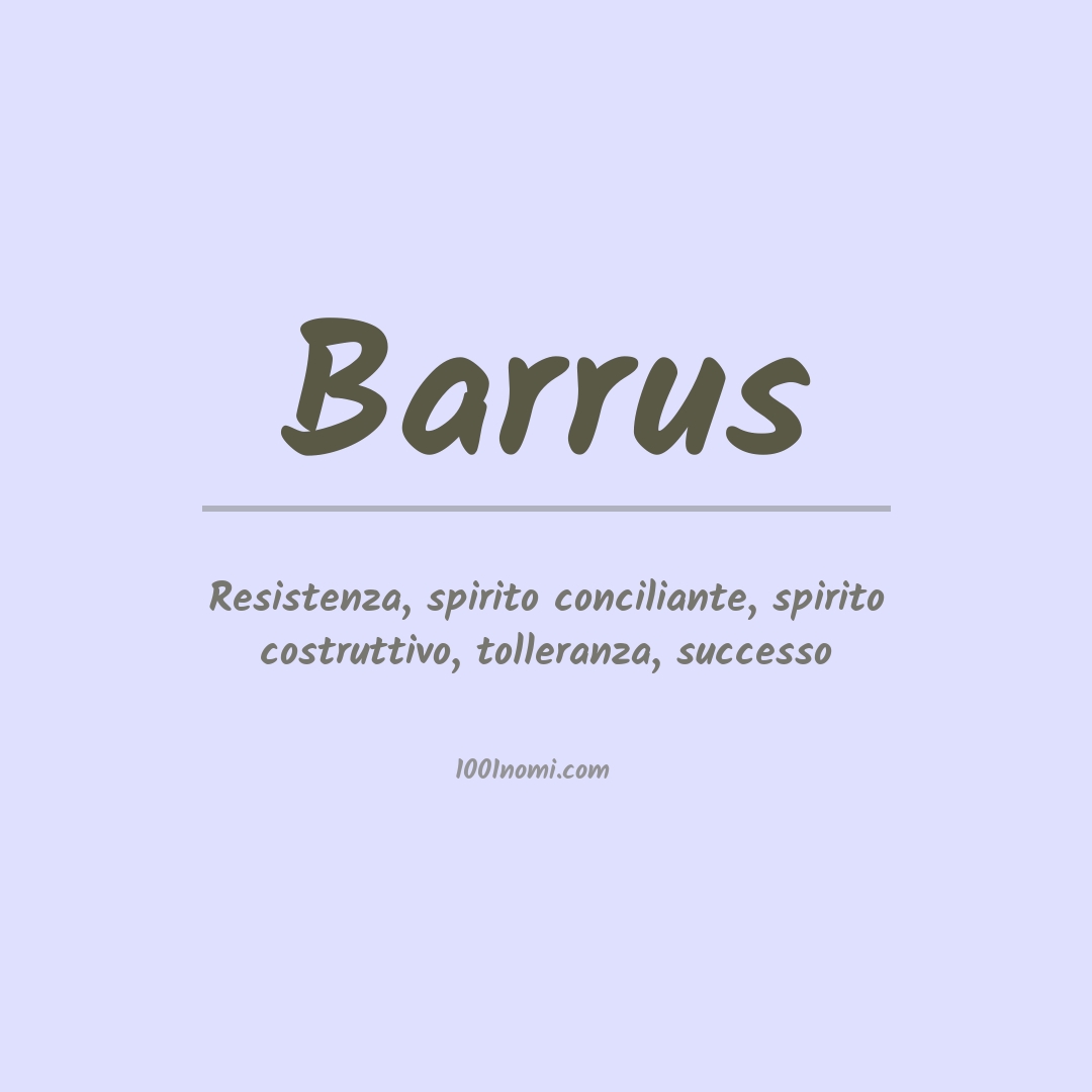 Significato del nome Barrus