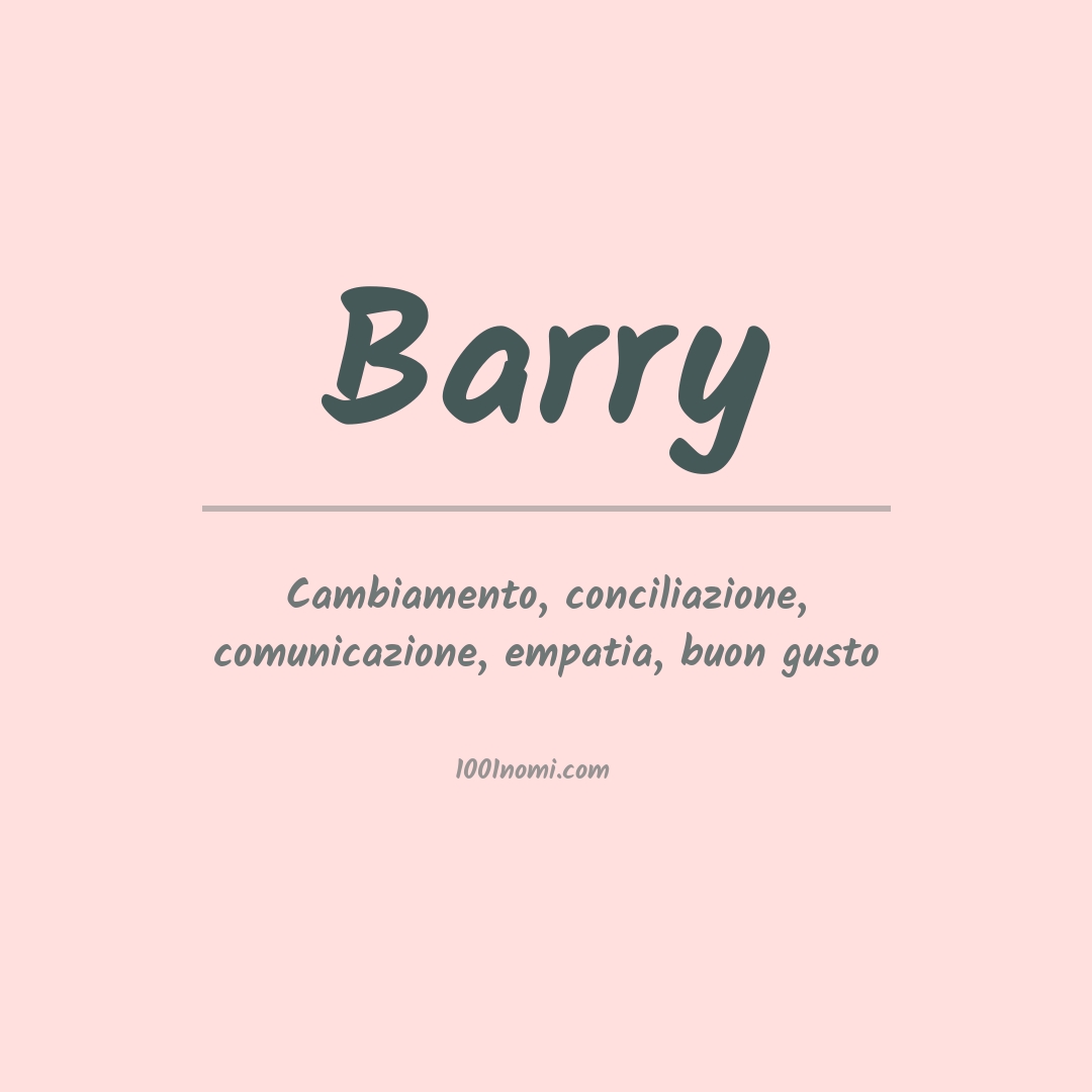 Significato del nome Barry