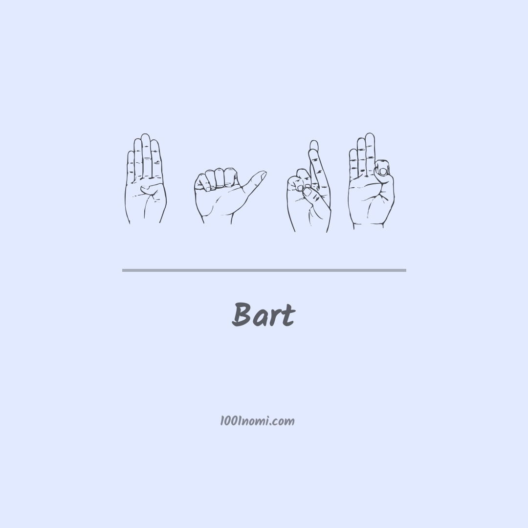 Bart nella lingua dei segni
