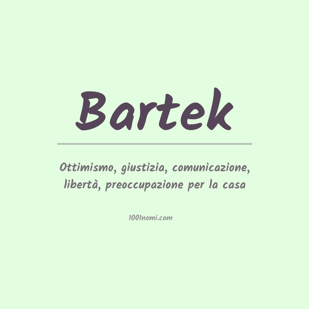 Significato del nome Bartek