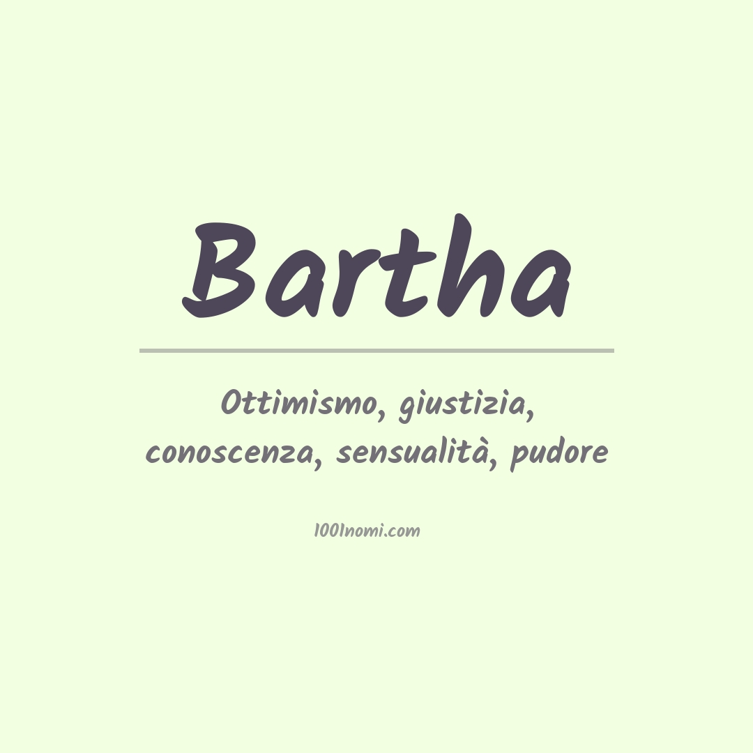 Significato del nome Bartha