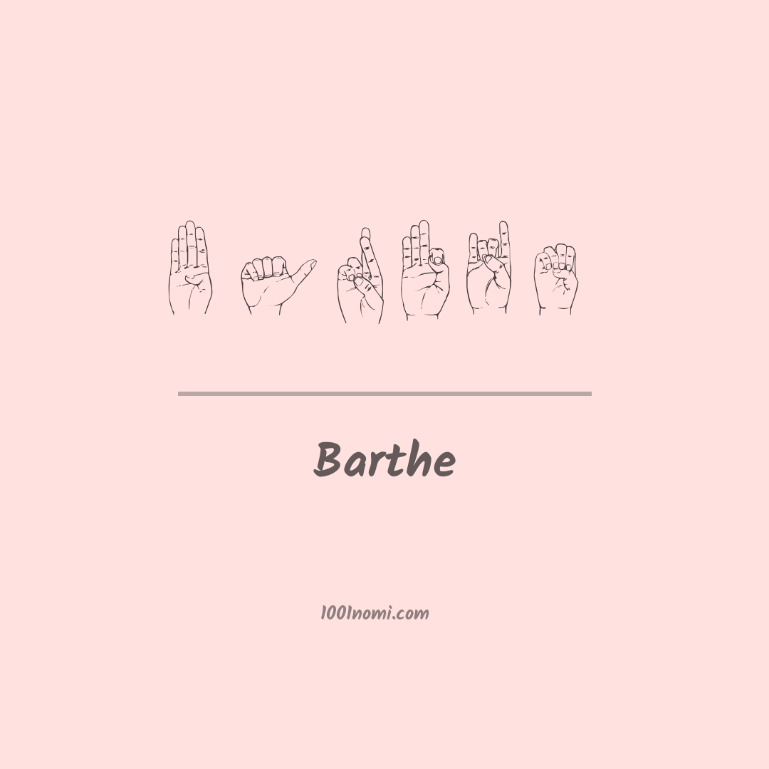 Barthe nella lingua dei segni