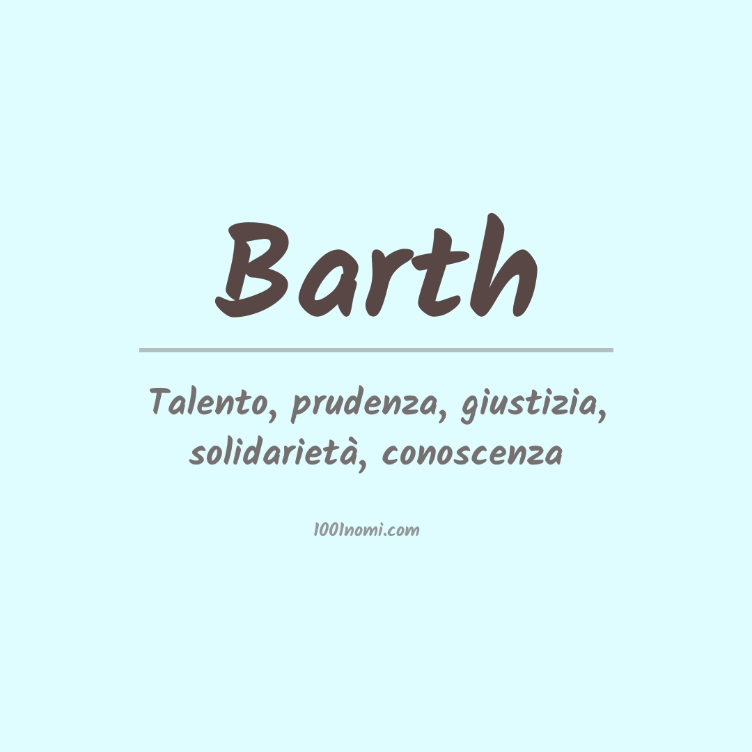 Significato del nome Barth