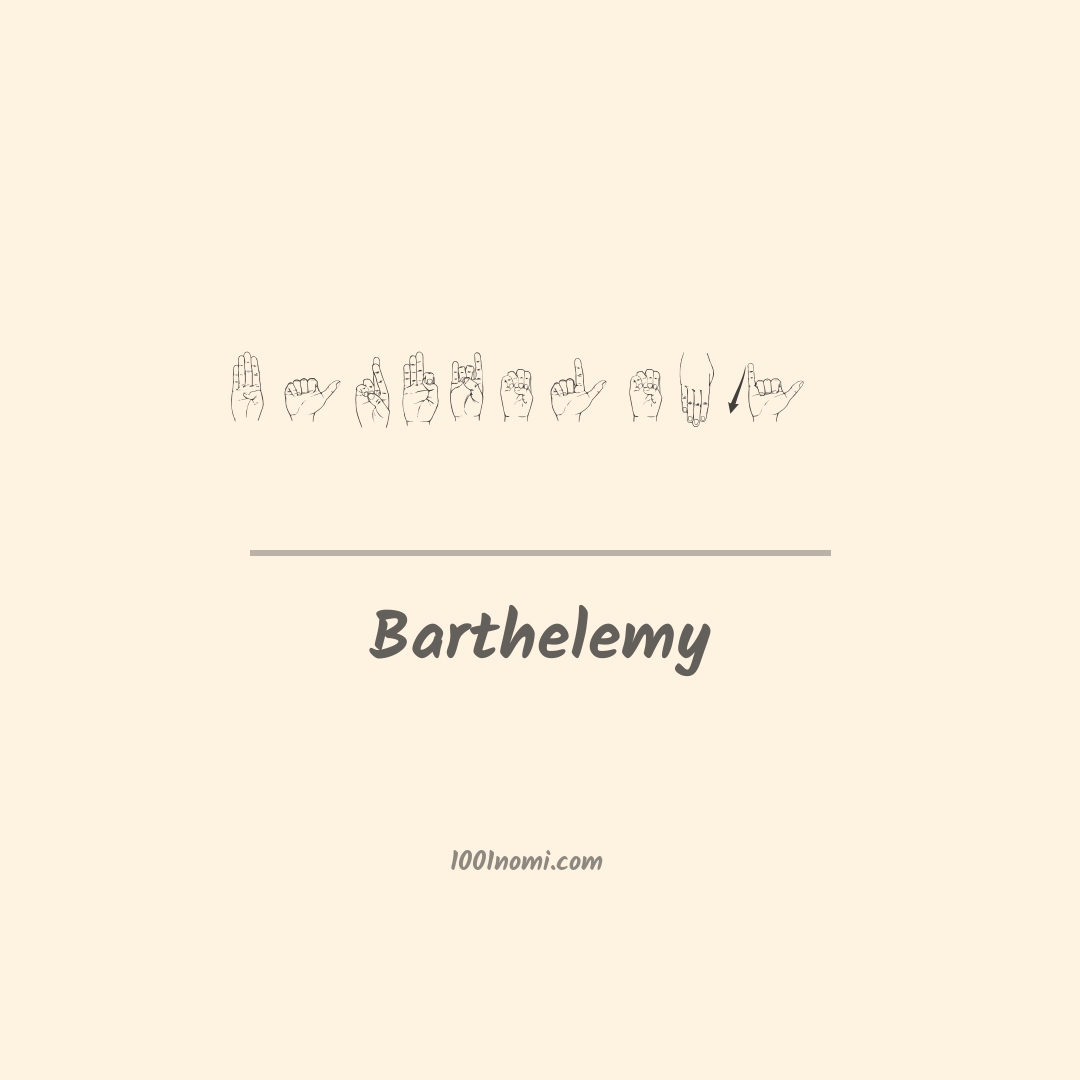 Barthelemy nella lingua dei segni