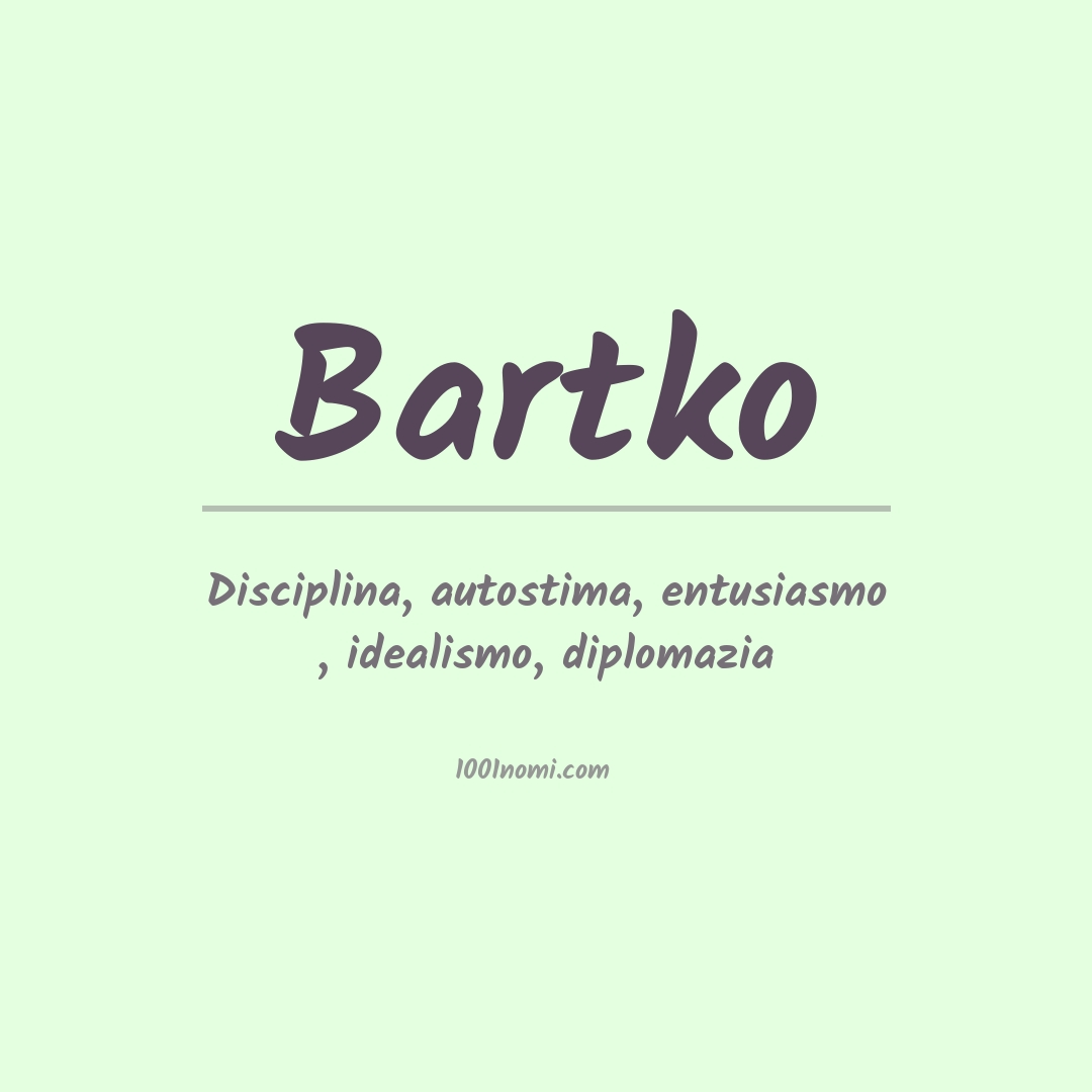 Significato del nome Bartko