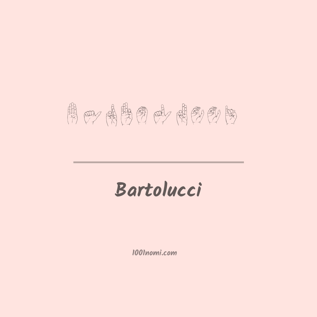 Bartolucci nella lingua dei segni