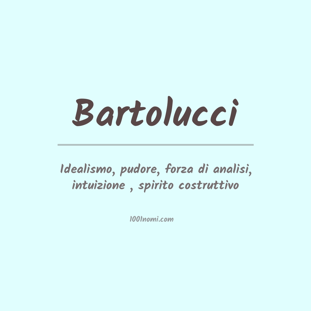 Significato del nome Bartolucci