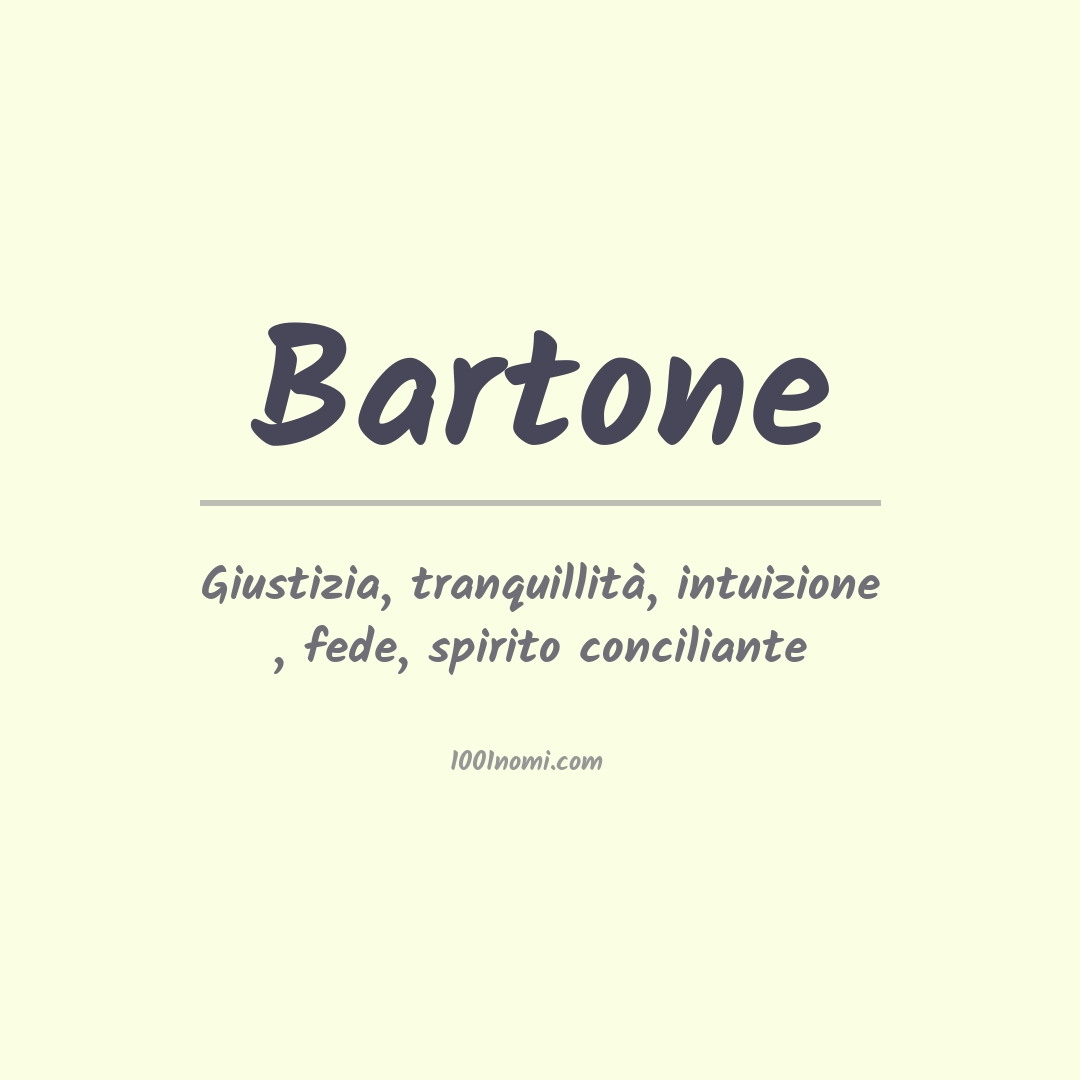 Significato del nome Bartone