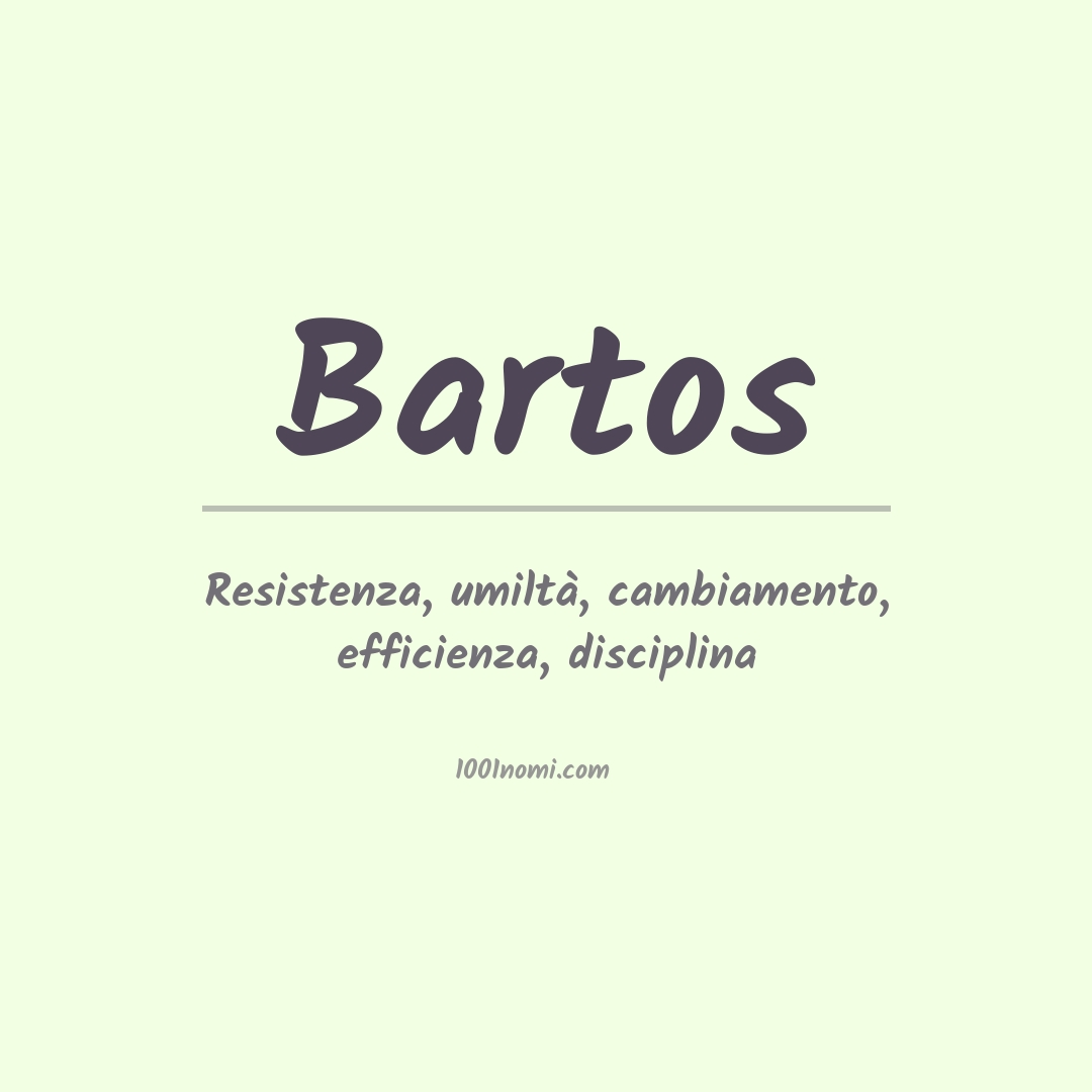 Significato del nome Bartos