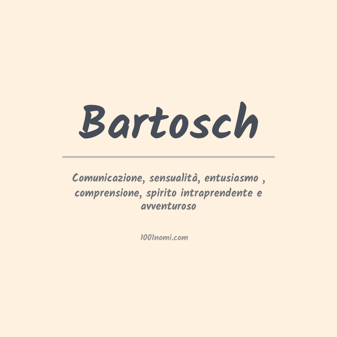 Significato del nome Bartosch