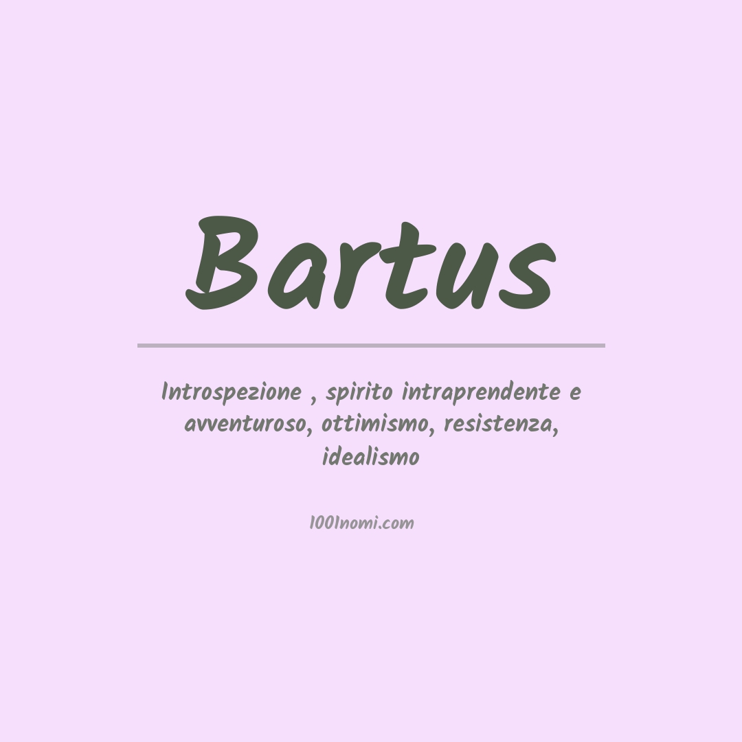 Significato del nome Bartus