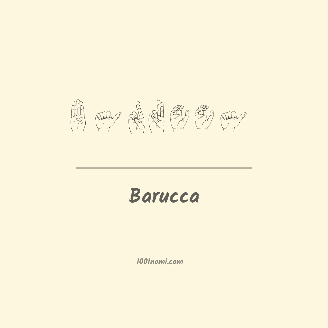 Barucca nella lingua dei segni