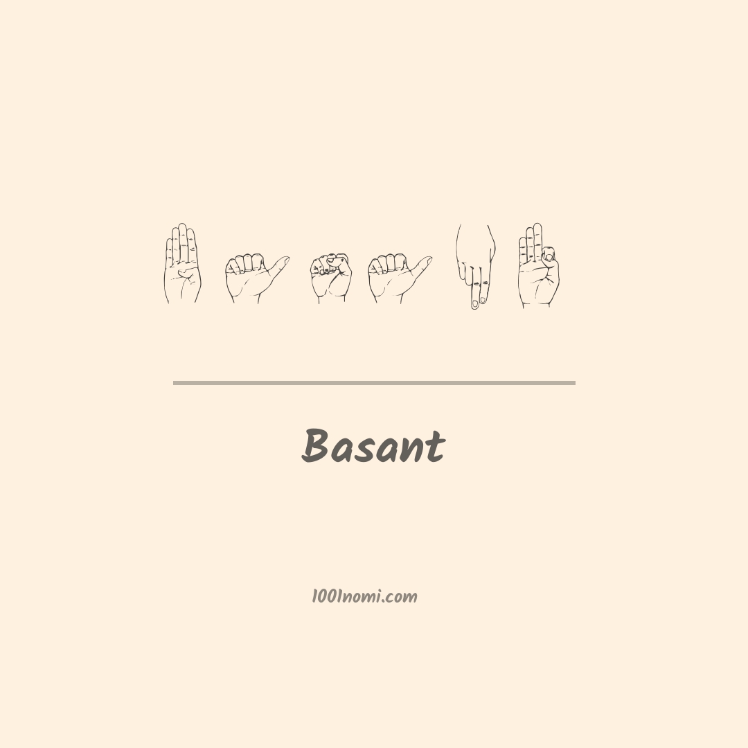 Basant nella lingua dei segni