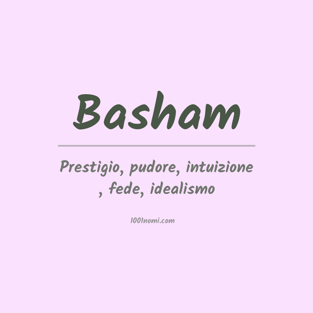 Significato del nome Basham