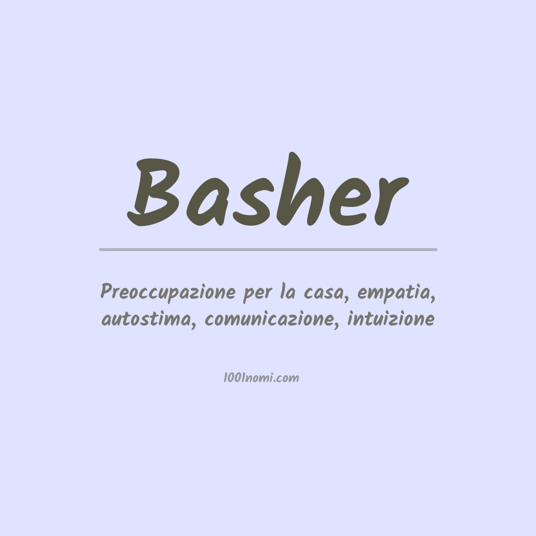 Significato del nome Basher