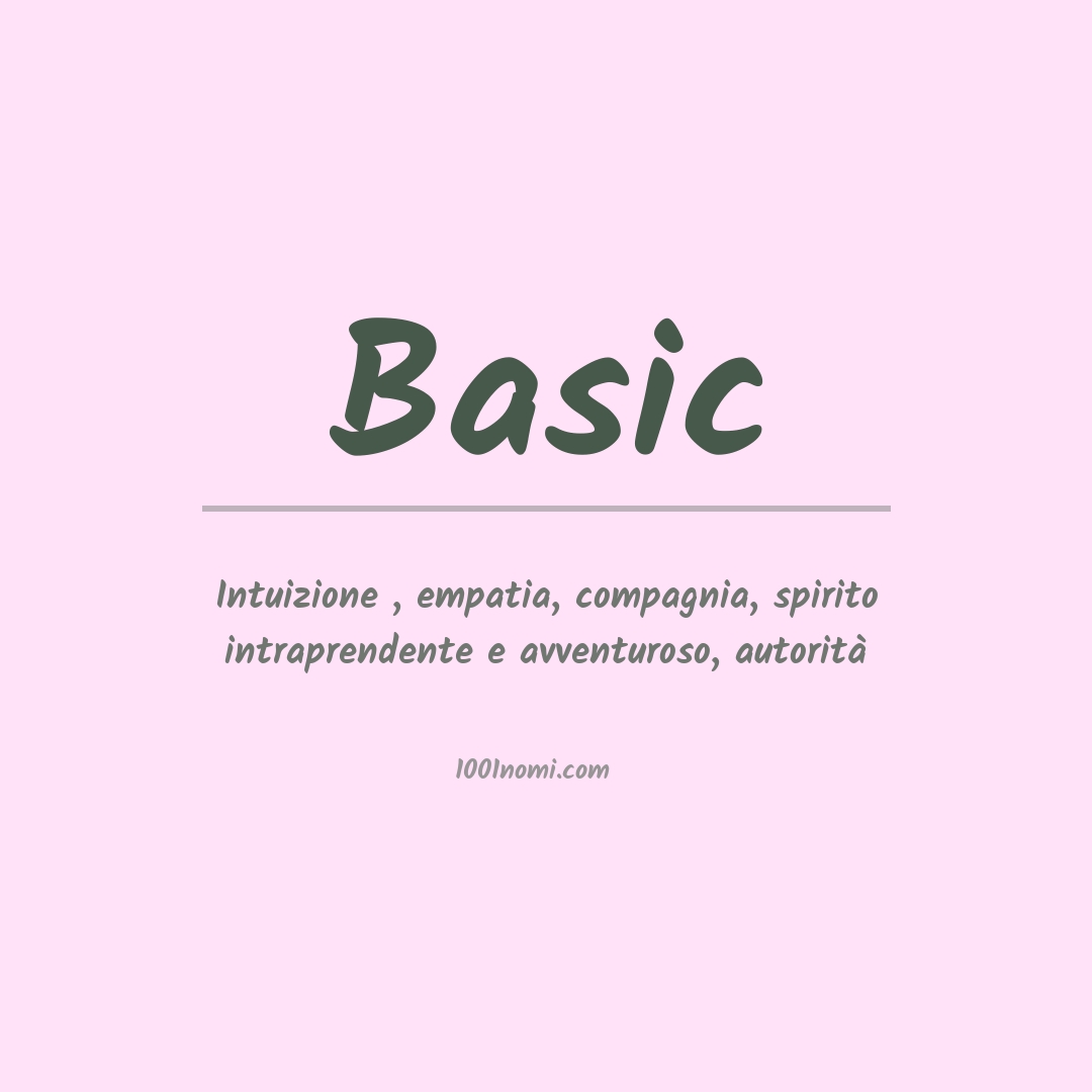 Significato del nome Basic