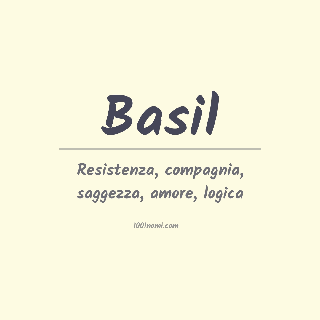 Significato del nome Basil