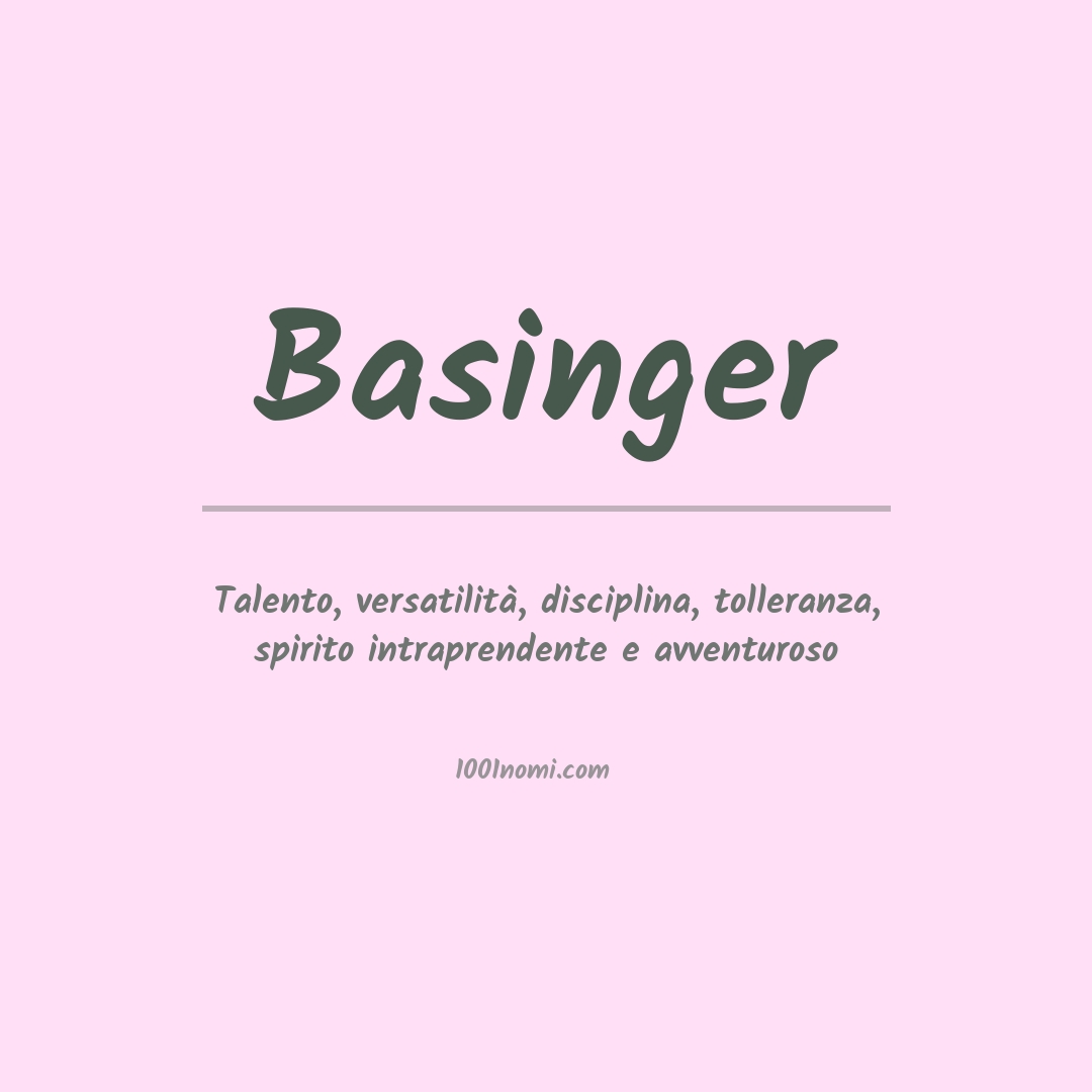 Significato del nome Basinger