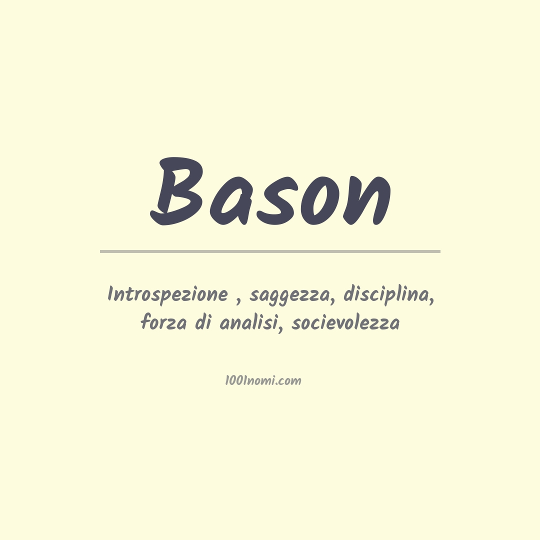 Significato del nome Bason