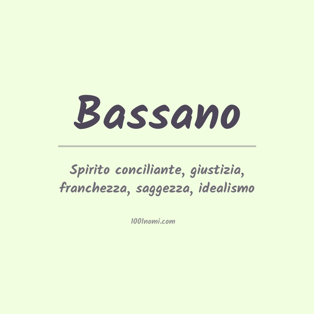 Significato del nome Bassano