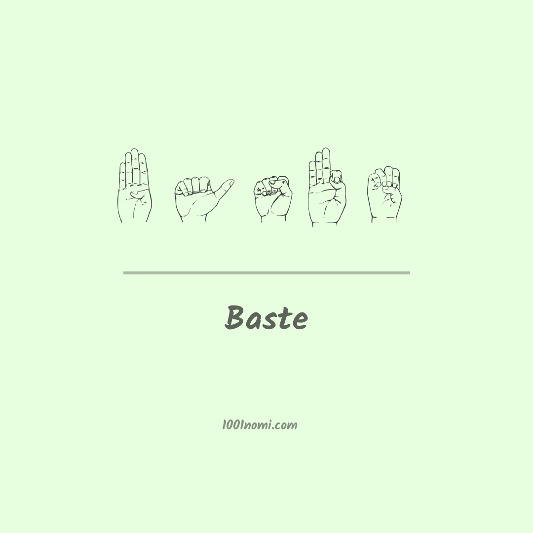 Baste nella lingua dei segni