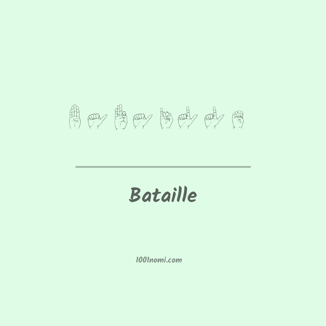 Bataille nella lingua dei segni