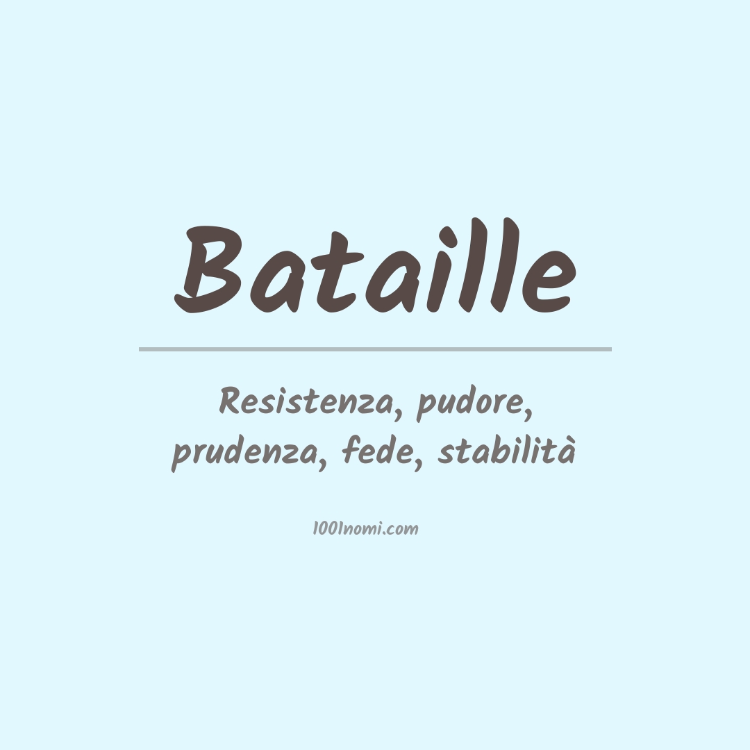 Significato del nome Bataille