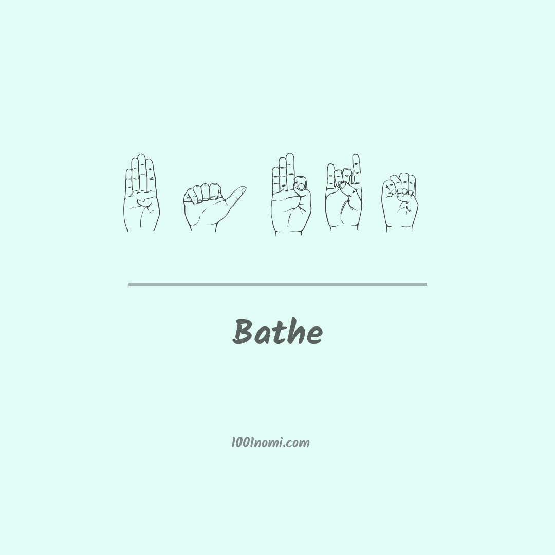 Bathe nella lingua dei segni