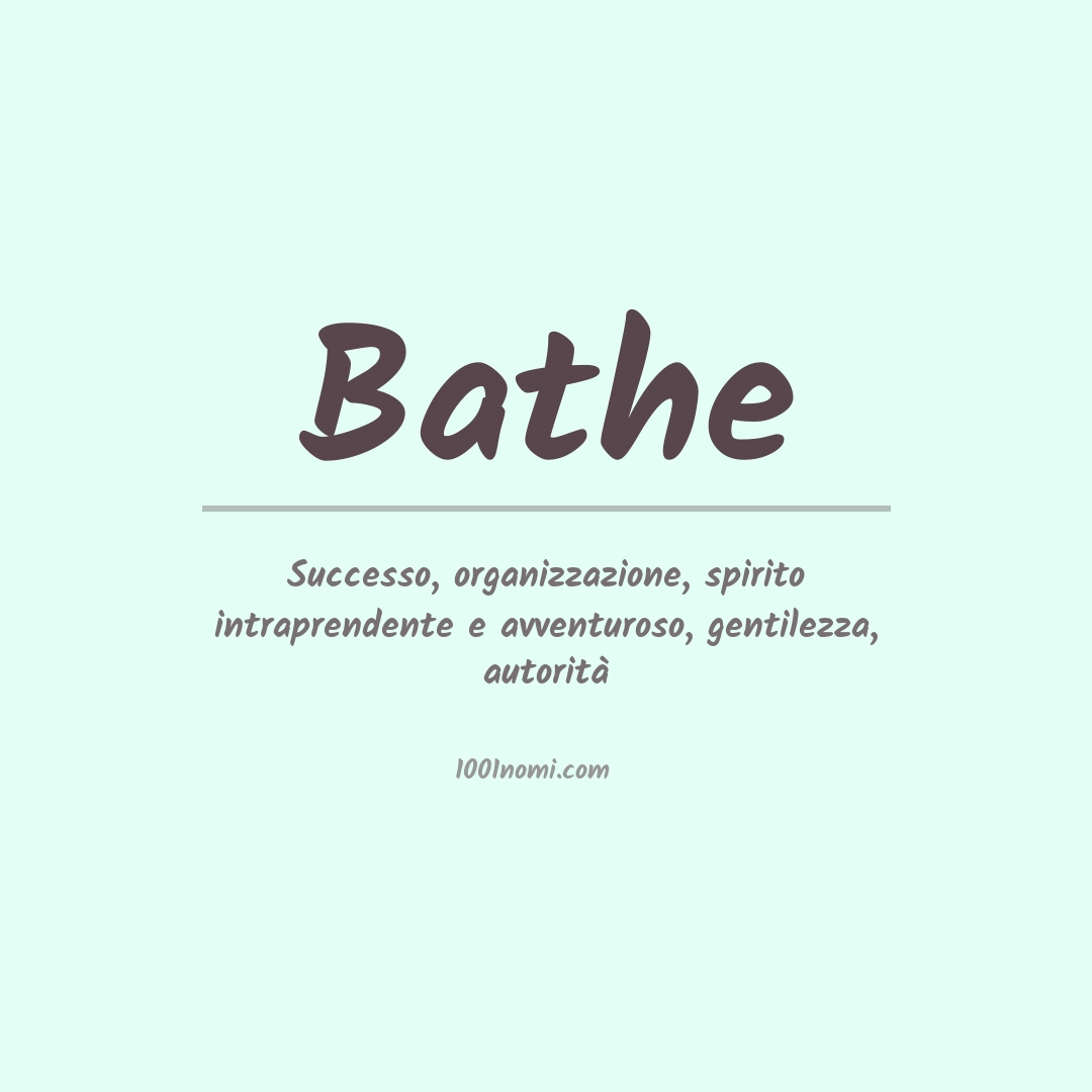 Significato del nome Bathe