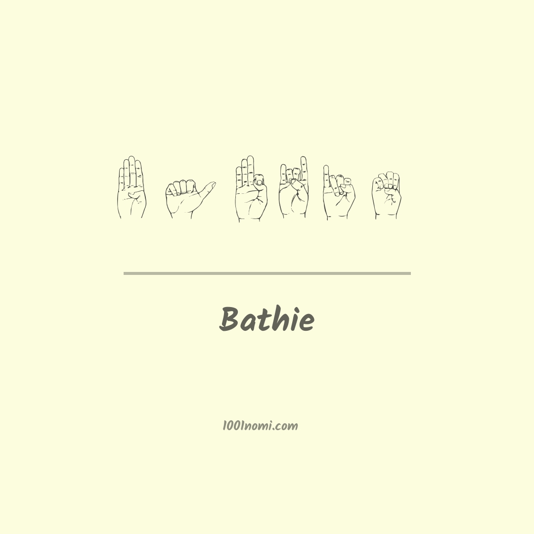 Bathie nella lingua dei segni Bathie nella lingua dei segni