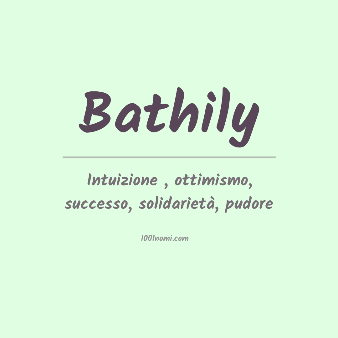 Significato del nome Bathily Significato del nome Bathily