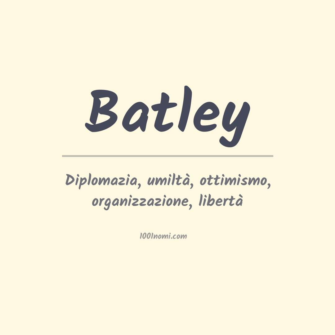 Significato del nome Batley